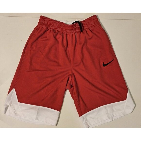 Nike Men's Dri-FIT Icon Basketball Shorts Pockets Red & White Size Med BRAND NEW - Picture 9 of 9